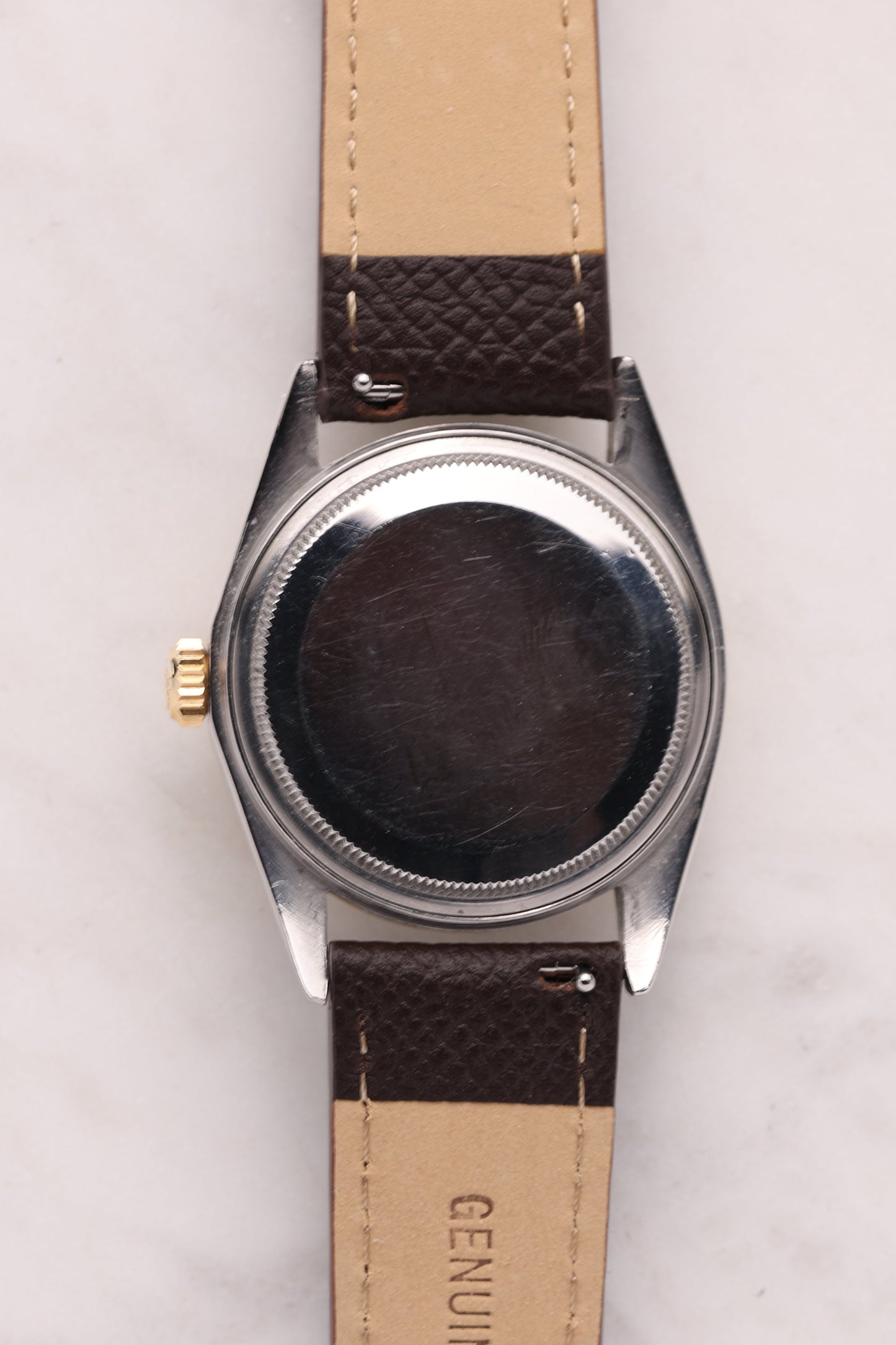 Rolex Datejust 1600 Two Tone on leather strap year 1980