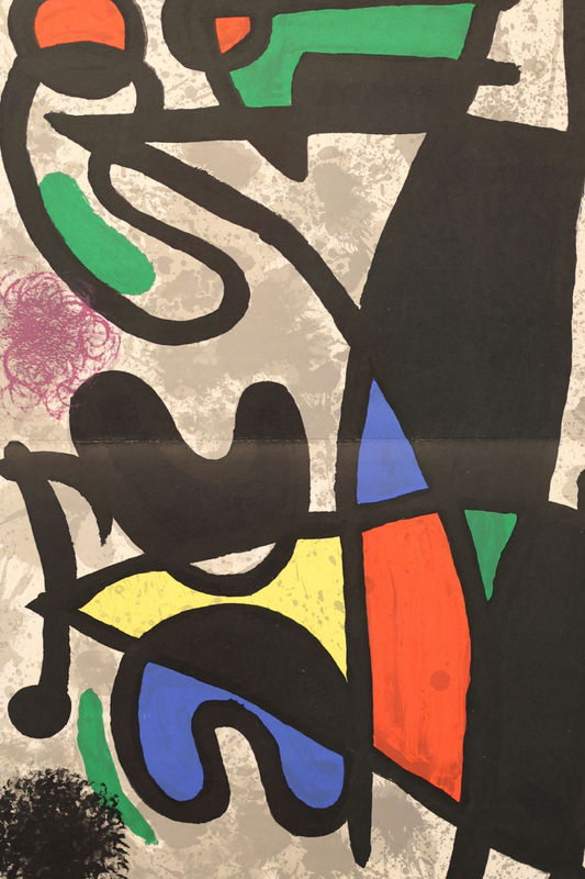 Joan Miró Original 1970 DLM produced 186 'Derrière le Miroir' double page lithograph