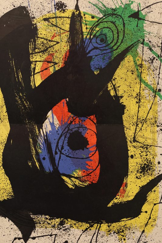 Joan Miró Original 1965 DLM produced 151-152 'Derrière le Miroir' double page lithograph