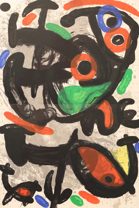 Joan Miró Original 1970 DLM produced 186 'Derrière le Miroir' double page lithograph