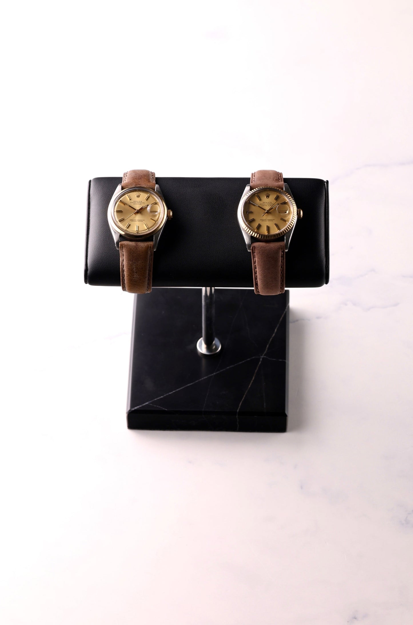 Watch Stand Leather With Cover Marble