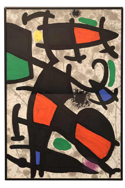Joan Miró Original 1970 DLM produced 186 'Derrière le Miroir' double page lithograph