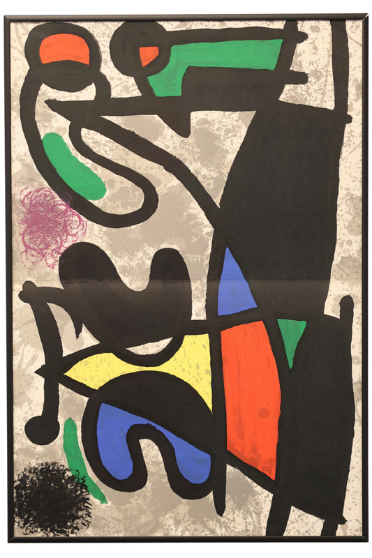 Joan Miró Original 1970 DLM produced 186 'Derrière le Miroir' double page lithograph