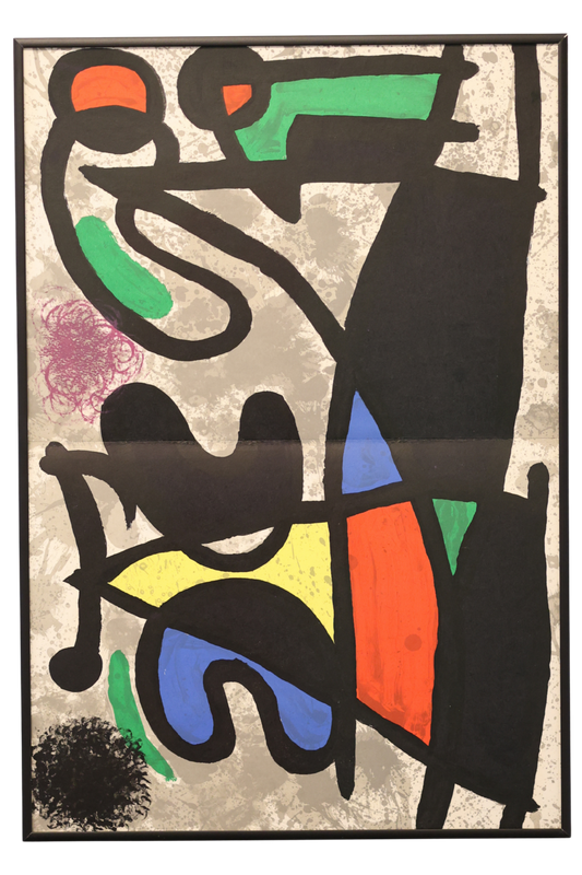Joan Miró Original 1970 DLM produced 186 'Derrière le Miroir' double page lithograph