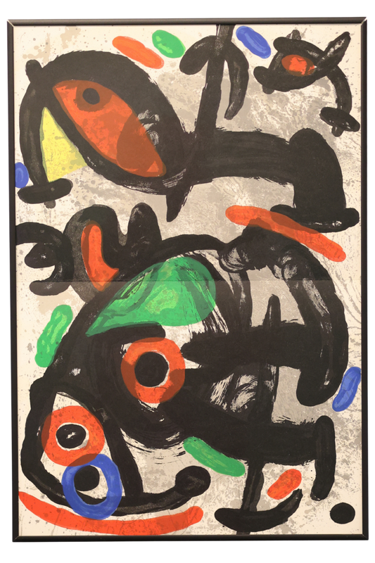 Joan Miró Original 1965 DLM produced 151-152 'Derrière le Miroir' double page lithograph