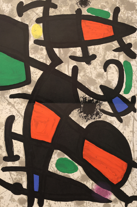 Joan Miró Original 1970 DLM produced 186 'Derrière le Miroir' double page lithograph