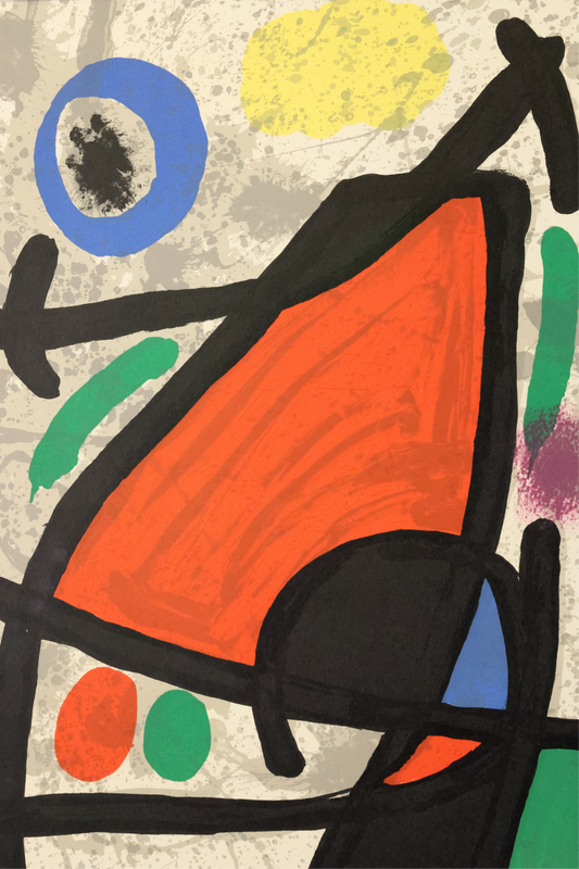 Joan Miró Original 1970 no 186 'Derrière le Miroir' lithograph