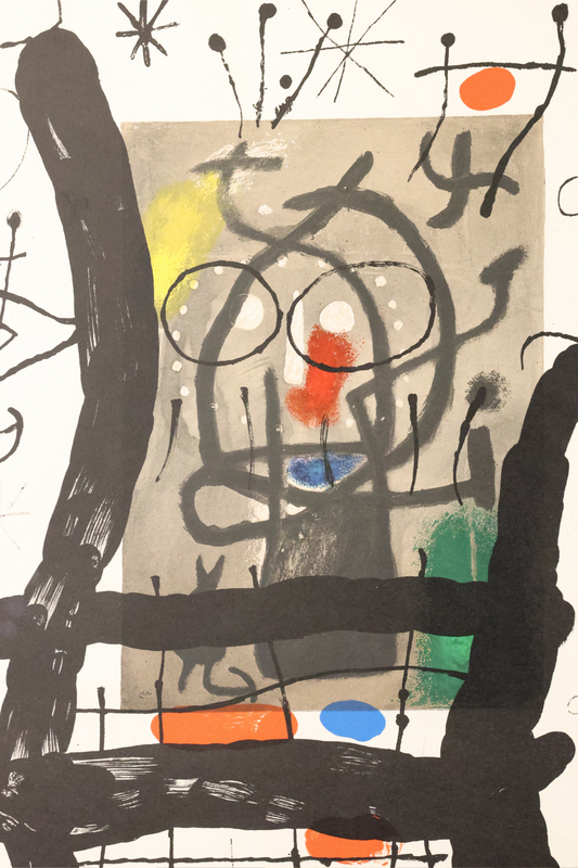 Joan Miró Original 1965 no 151-152 'Derrière le Miroir' lithograph