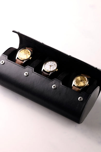 Watch Roll Black Leather
