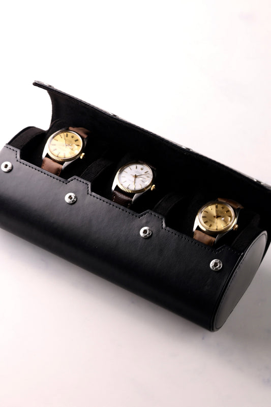 Watch Roll Black Leather