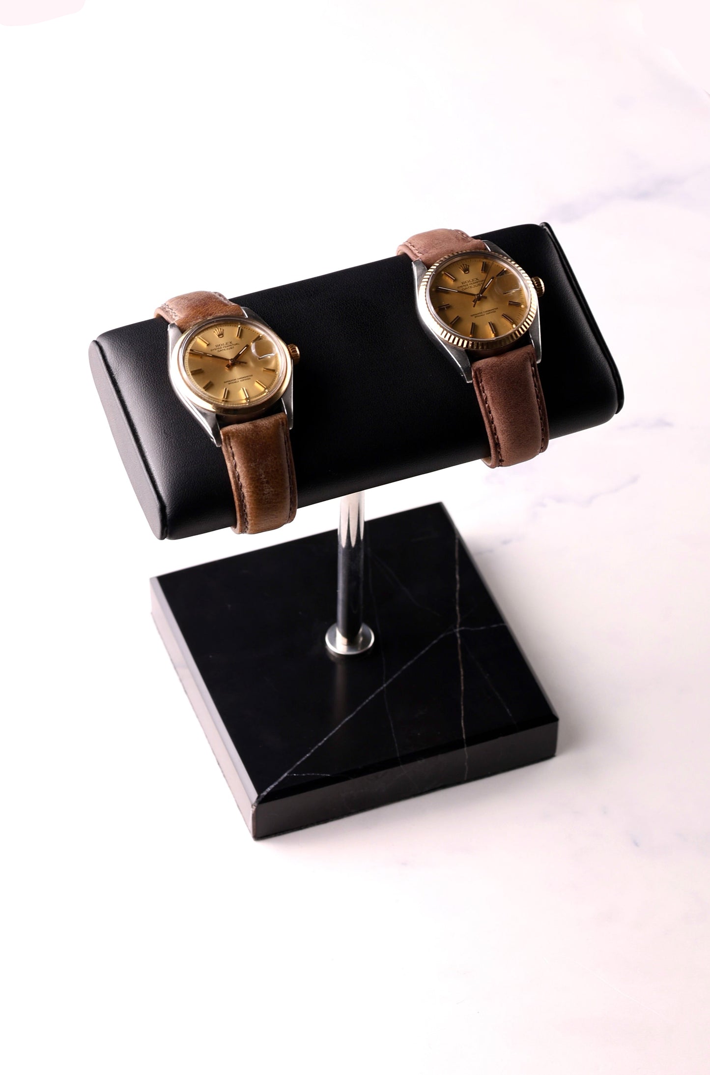 Watch Stand Leather With Cover Marble