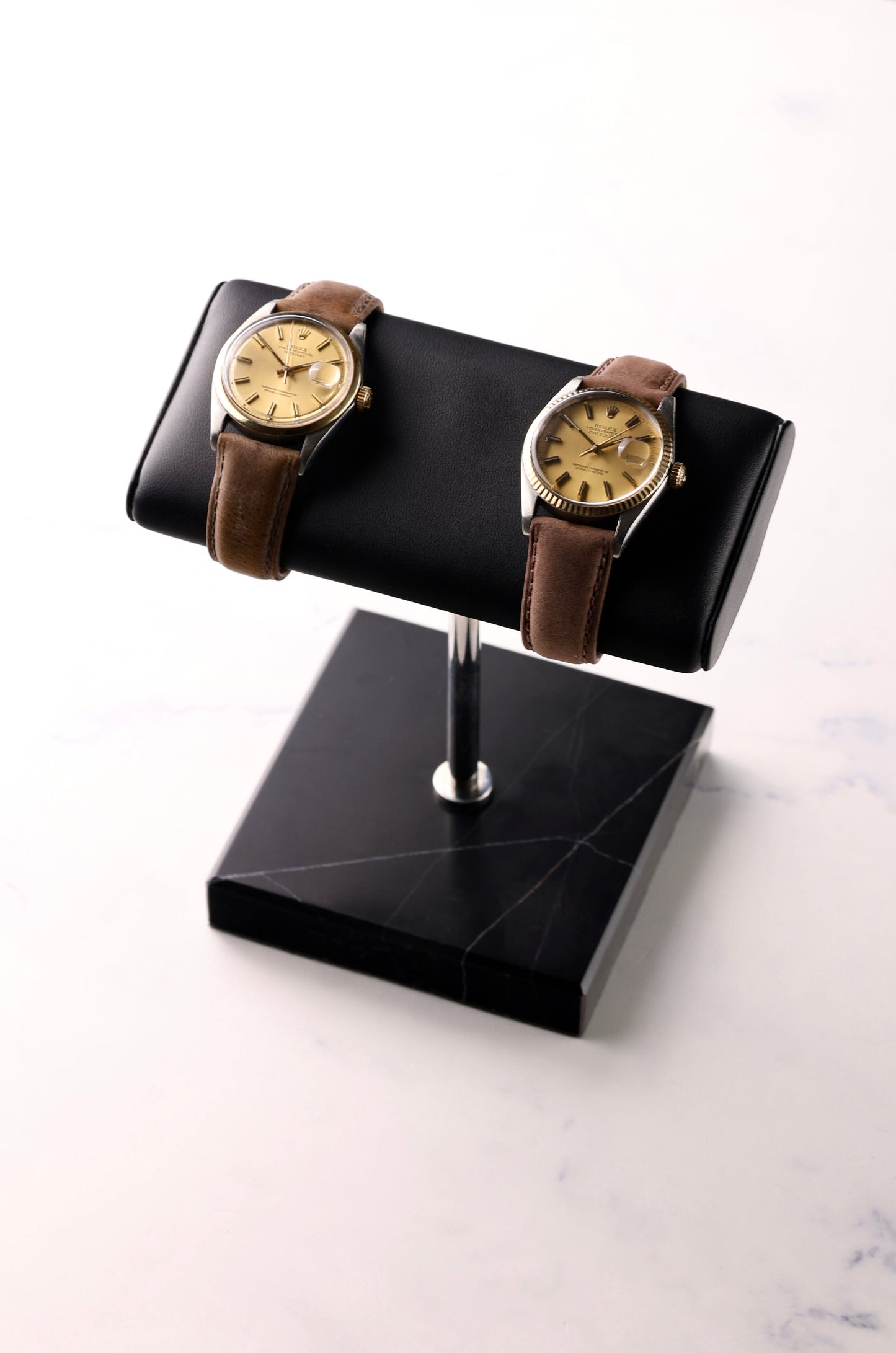 Watch Stand Leather With Cover Marble