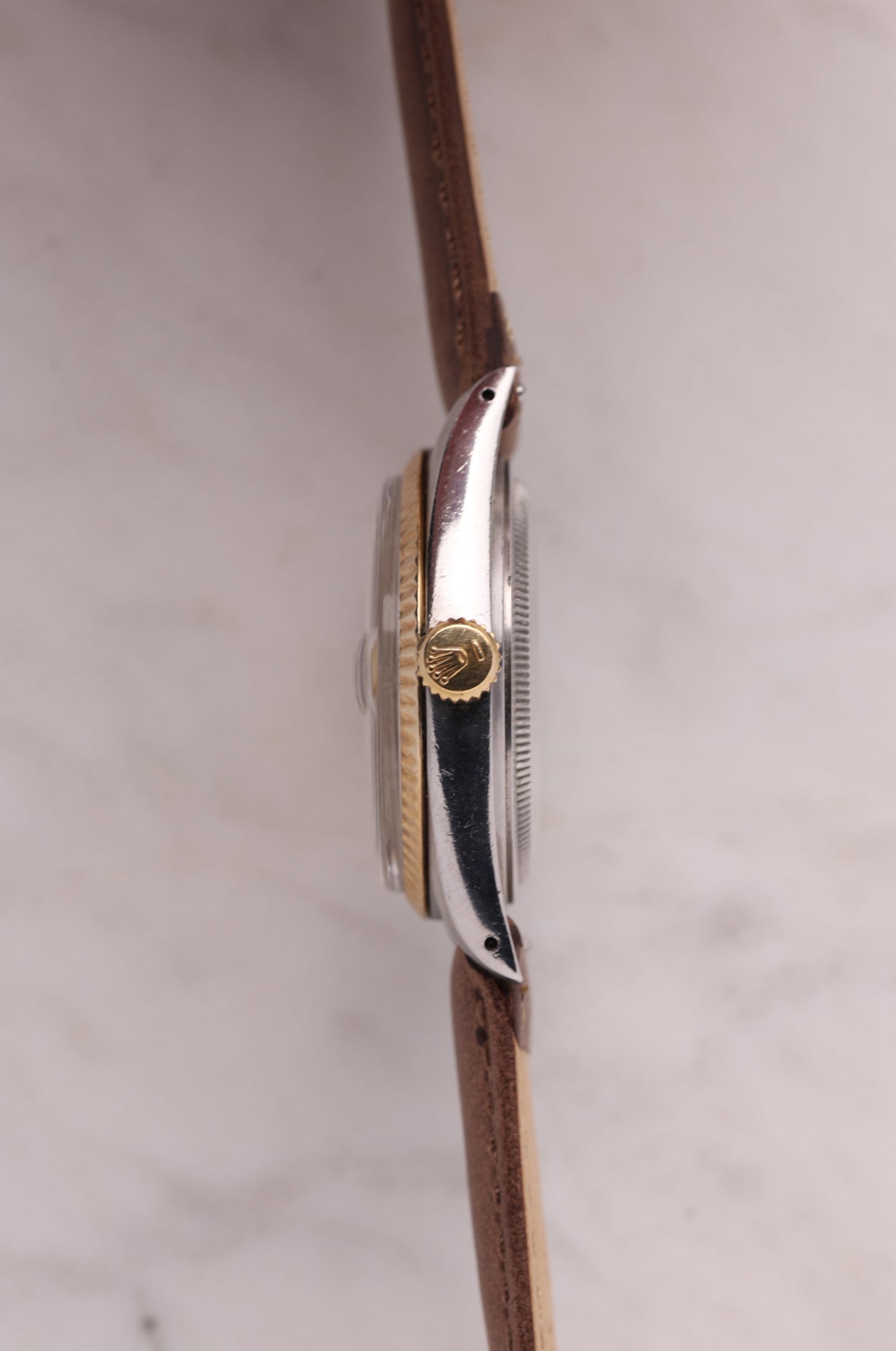Rolex Datejust 16013 Two Tone on leather strap year 1980
