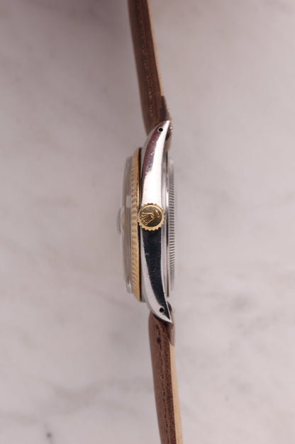 Rolex Datejust 16013 Two Tone on leather strap year 1980