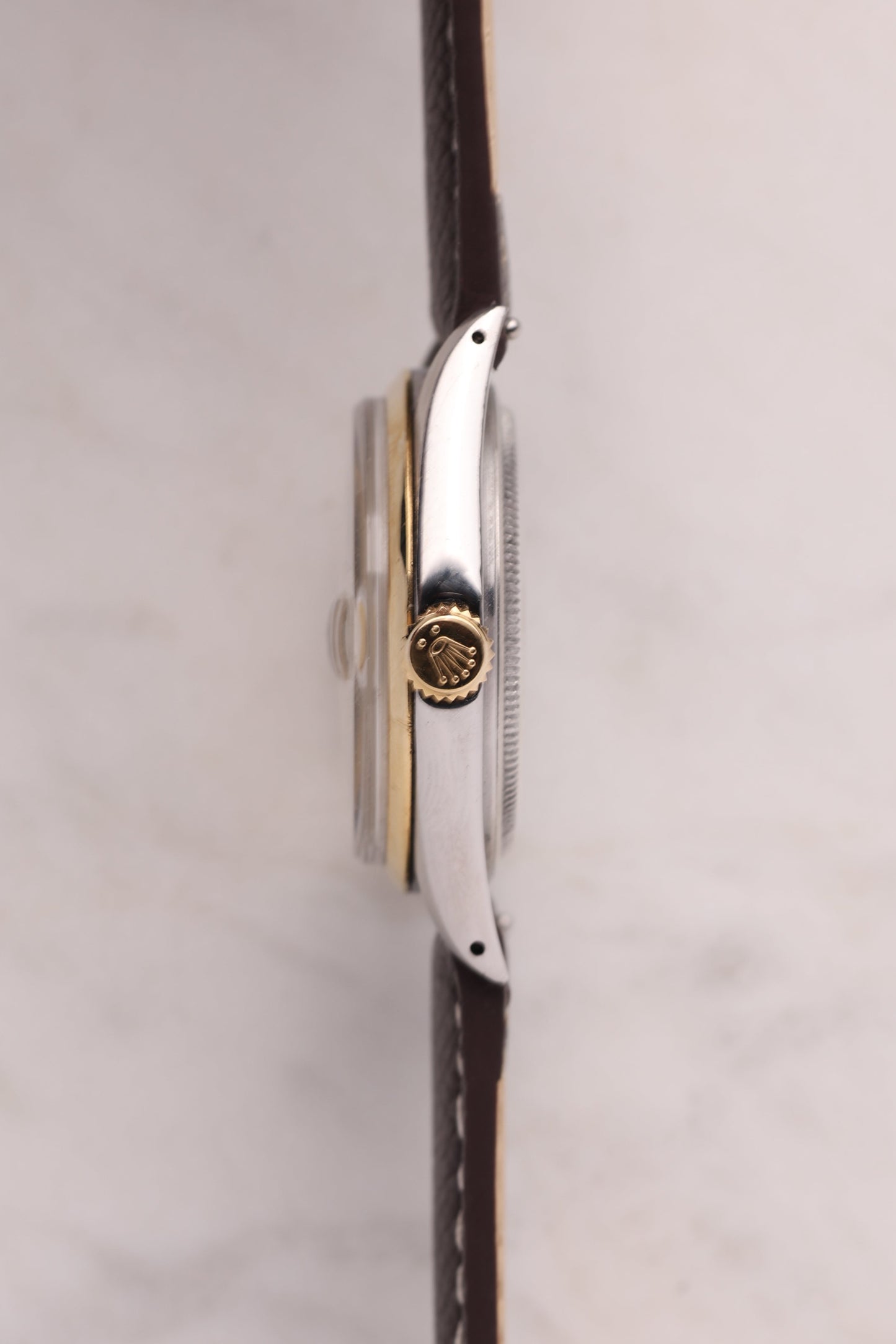 Rolex Datejust 1600 Two Tone on leather strap year 1980