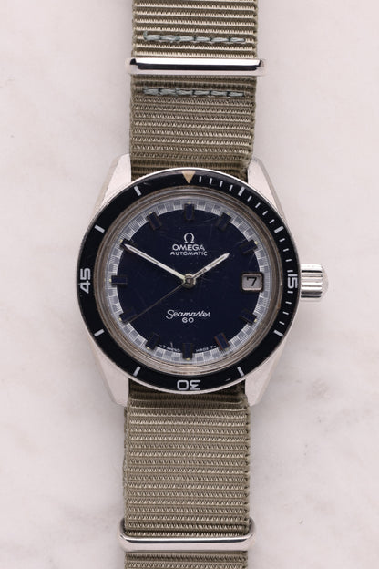 Omega Seamaster 60 "Big crown" 166.062 rare black bezel