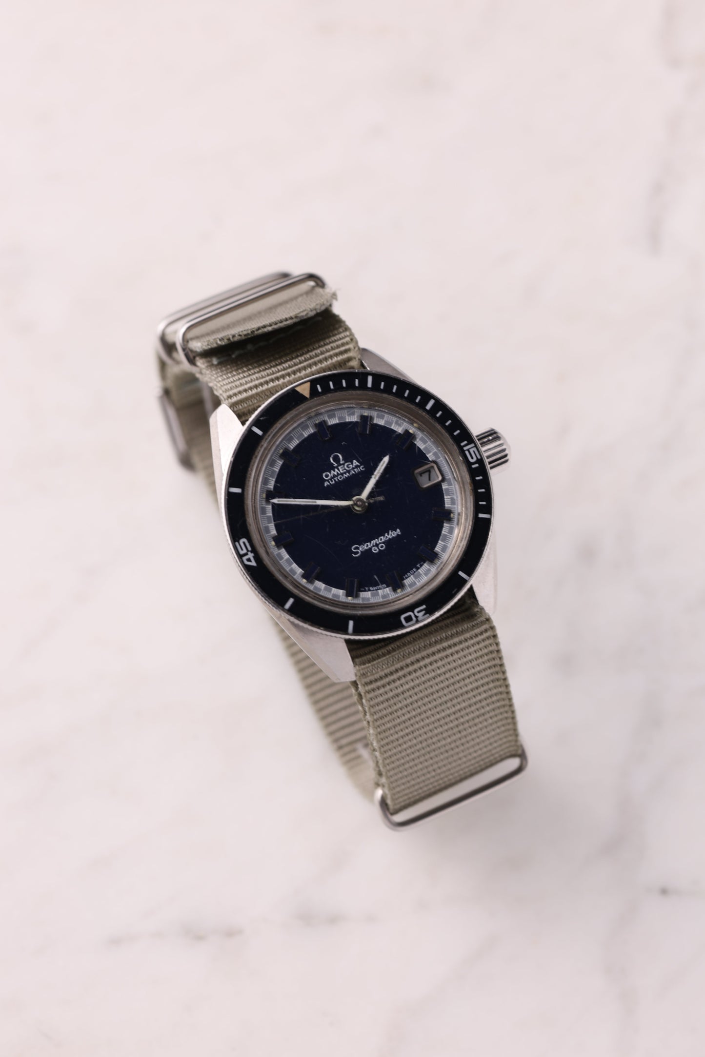 Omega Seamaster 60 "Big crown" 166.062 rare black bezel