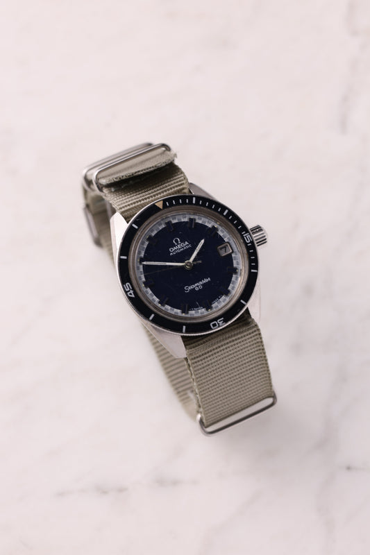Omega Seamaster 60 "Big crown" 166.062 rare black bezel